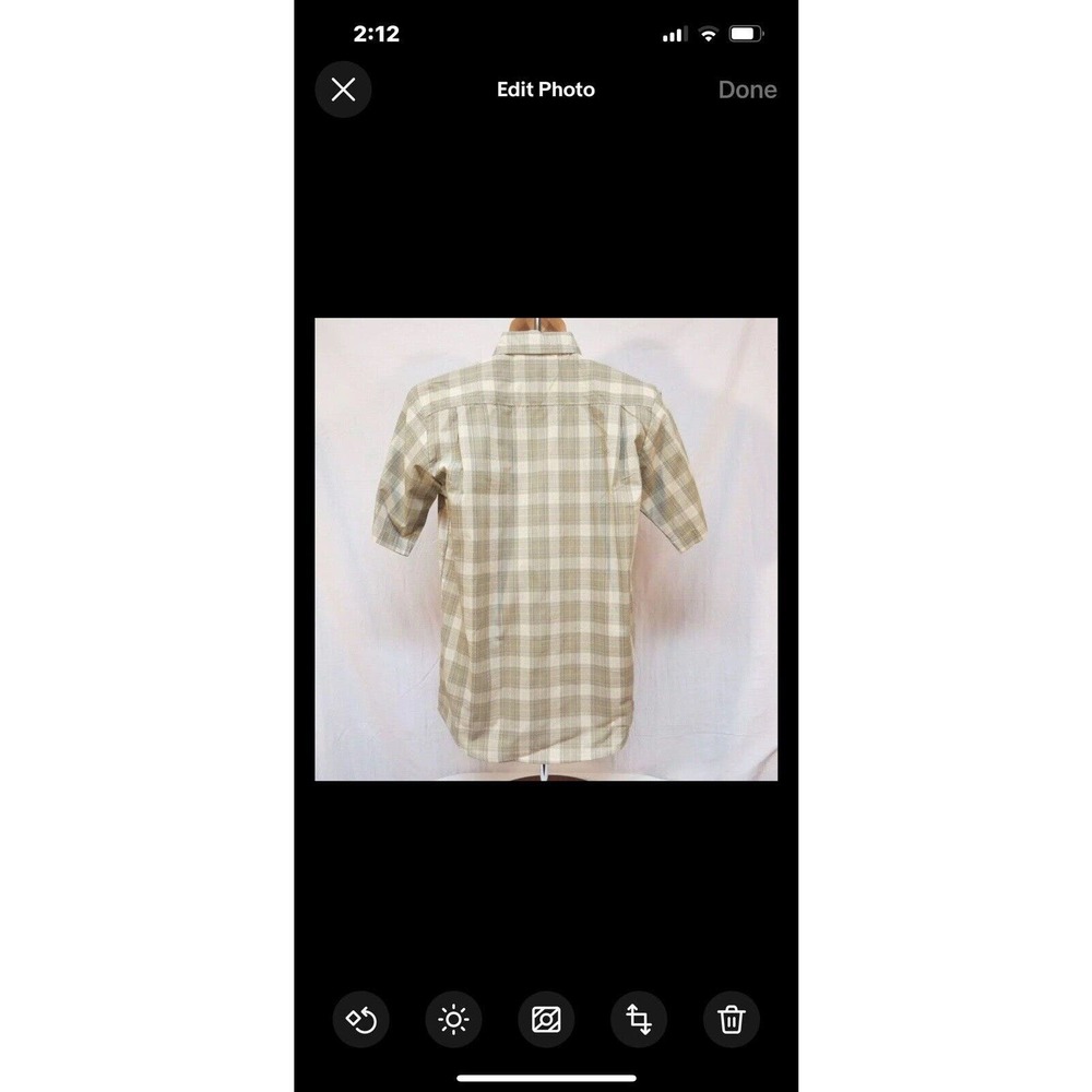 Wrangler Shirt Wrinkle Resistant Relax Fit‎ Shirt Tan Plaid NWT Small - Picture 3 of 7